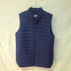 Lands End Youth XL 14-16 Deep Navy blue puffer vest down alternative